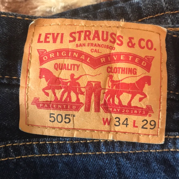 505 Levi’s Dark Denim Blue Jeans -Like New - Picture 4 of 9